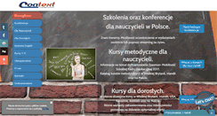 Desktop Screenshot of context.edu.pl